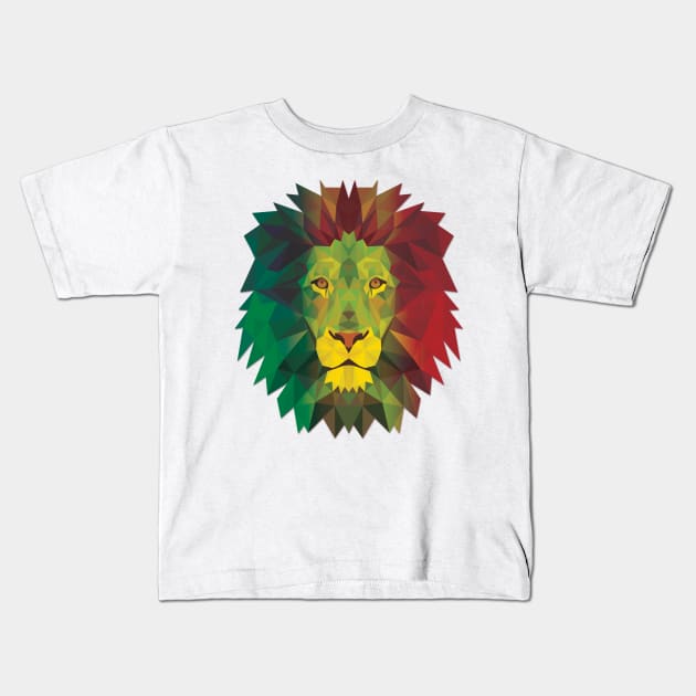 Rasta Lion Kids T-Shirt by defytees